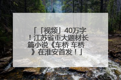 「视频」40万字！江苏省重大题材长篇小说《车桥 车桥》在淮安首发！