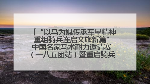 “以马为媒传承军垦精神 重组骑兵连启文旅新篇” 中国名家马术耐力邀请赛（一八五团站）暨重启骑兵连活动正式启动