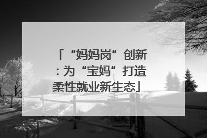 “妈妈岗”创新：为“宝妈”打造柔性就业新生态