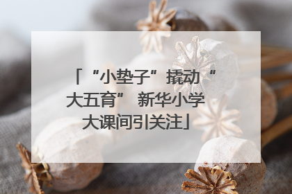 “小垫子”撬动“大五育” 新华小学大课间引关注