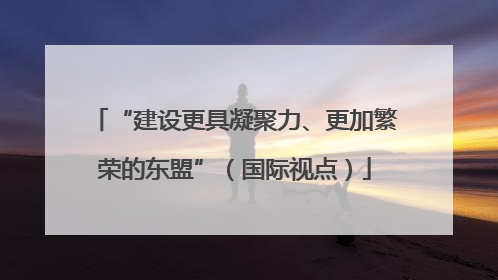 “建设更具凝聚力、更加繁荣的东盟”（国际视点）