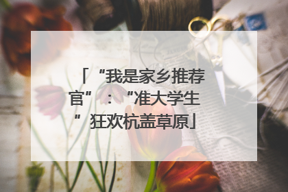 “我是家乡推荐官”：“准大学生”狂欢杭盖草原