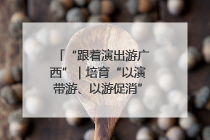 “跟着演出游广西”｜培育“以演带游、以游促消”文旅消费新生态