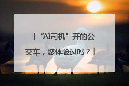 “AI司机”开的公交车，您体验过吗？