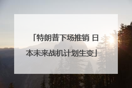特朗普下场推销 日本未来战机计划生变