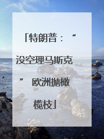 特朗普：“没空理马斯克” 欧洲抛橄榄枝