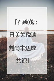 石破茂：日美关税谈判尚未达成共识