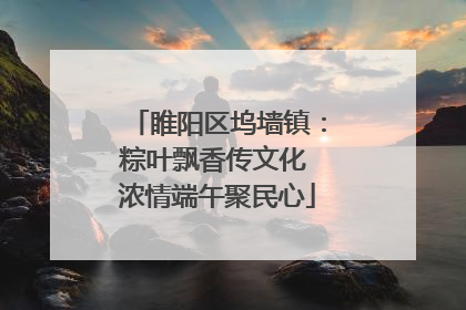 睢阳区坞墙镇：粽叶飘香传文化 浓情端午聚民心