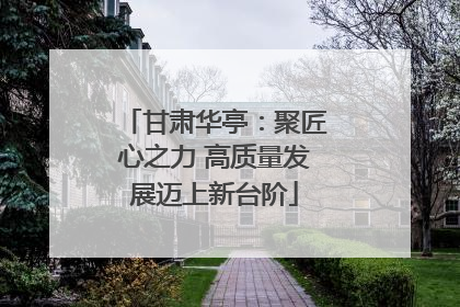 甘肃华亭：聚匠心之力 高质量发展迈上新台阶
