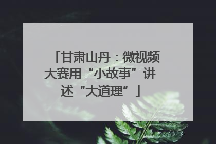 甘肃山丹：微视频大赛用“小故事”讲述“大道理”