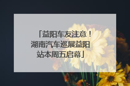 益阳车友注意！湖南汽车巡展益阳站本周五启幕