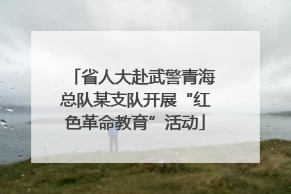 省人大赴武警青海总队某支队开展“红色革命教育”活动