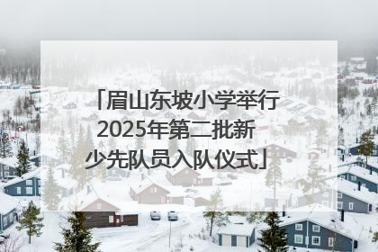 眉山东坡小学举行2025年第二批新少先队员入队仪式