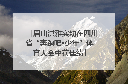 眉山洪雅实幼在四川省“奔跑吧•少年”体育大会中获佳绩