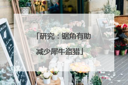 研究：锯角有助减少犀牛盗猎