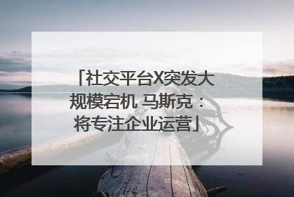 社交平台X突发大规模宕机 马斯克：将专注企业运营