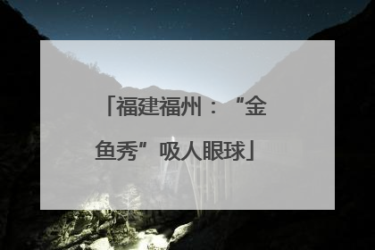福建福州：“金鱼秀”吸人眼球