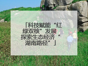 科技赋能“红绿双核”发展 探索生态经济“湖南路径”