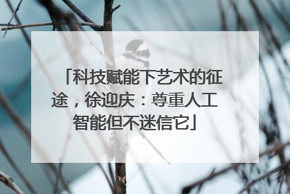科技赋能下艺术的征途，徐迎庆：尊重人工智能但不迷信它
