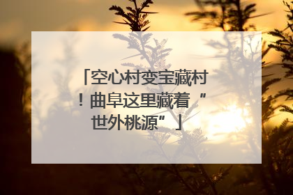 空心村变宝藏村！曲阜这里藏着“世外桃源”