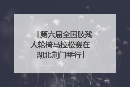 第六届全国肢残人轮椅马拉松赛在湖北荆门举行