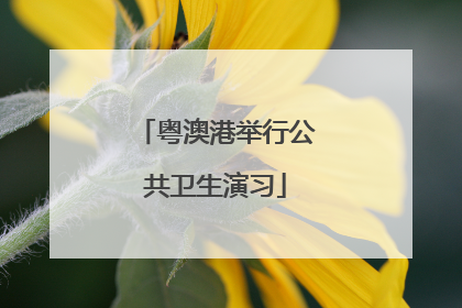 粤澳港举行公共卫生演习
