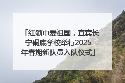 红领巾爱祖国，宜宾长宁硐底学校举行2025年春期新队员入队仪式