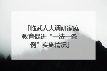 临武人大调研家庭教育促进“一法一条例”实施情况