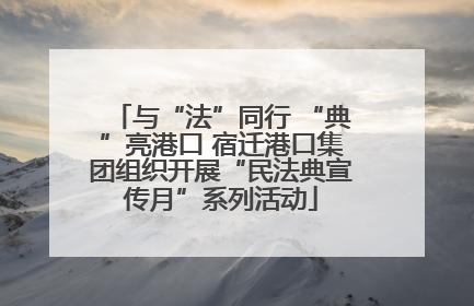 与“法”同行 “典”亮港口 宿迁港口集团组织开展“民法典宣传月”系列活动