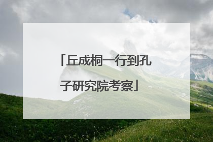 丘成桐一行到孔子研究院考察