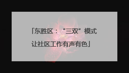 东胜区：“三双”模式让社区工作有声有色