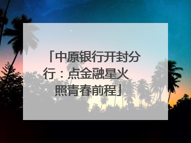 中原银行开封分行：点金融星火 照青春前程