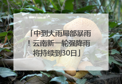 中到大雨局部暴雨！云南新一轮强降雨将持续到30日