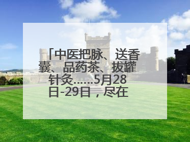 中医把脉、送香囊、品药茶、拔罐针灸……5月28日-29日，尽在山东医专附属医院中医夜市