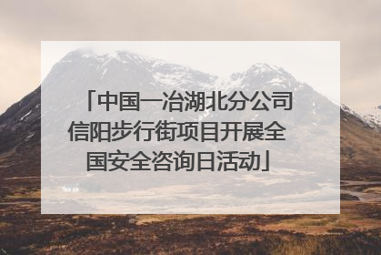 中国一冶湖北分公司信阳步行街项目开展全国安全咨询日活动