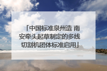 中国标准泉州造 南安牵头起草制定的多线切割机团体标准启用