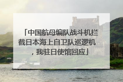 中国航母编队战斗机拦截日本海上自卫队巡逻机，我驻日使馆回应