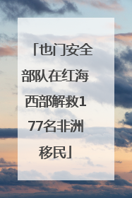 也门安全部队在红海西部解救177名非洲移民