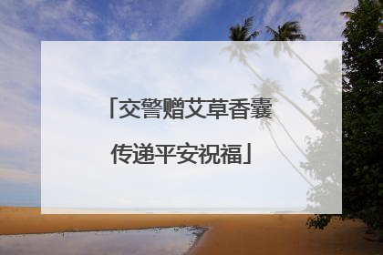 交警赠艾草香囊 传递平安祝福
