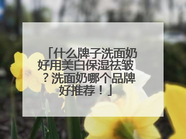 什么牌子洗面奶好用美白保湿祛皱？洗面奶哪个品牌好推荐！