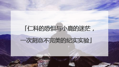 仁科的恐惧与小鹿的迷茫，一次刻意不完美的纪实实验