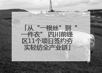 从“一根丝”到“一件衣” 四川前锋区11个项目签约夯实轻纺全产业链