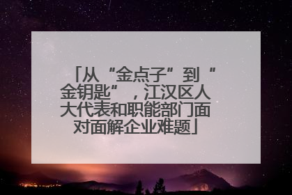 从“金点子”到“金钥匙”，江汉区人大代表和职能部门面对面解企业难题