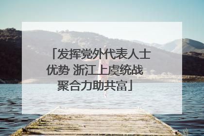 发挥党外代表人士优势 浙江上虞统战聚合力助共富