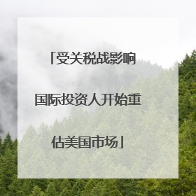 受关税战影响 国际投资人开始重估美国市场