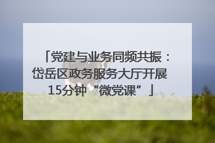 党建与业务同频共振：岱岳区政务服务大厅开展15分钟“微党课”