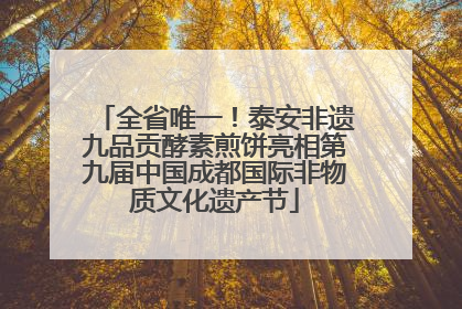 全省唯一！泰安非遗九品贡酵素煎饼亮相第九届中国成都国际非物质文化遗产节