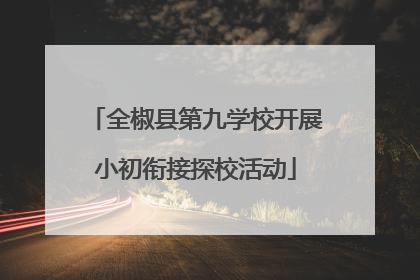 全椒县第九学校开展小初衔接探校活动