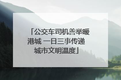 公交车司机善举暖港城 一日三事传递城市文明温度