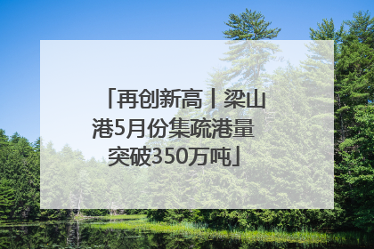 再创新高丨梁山港5月份集疏港量突破350万吨